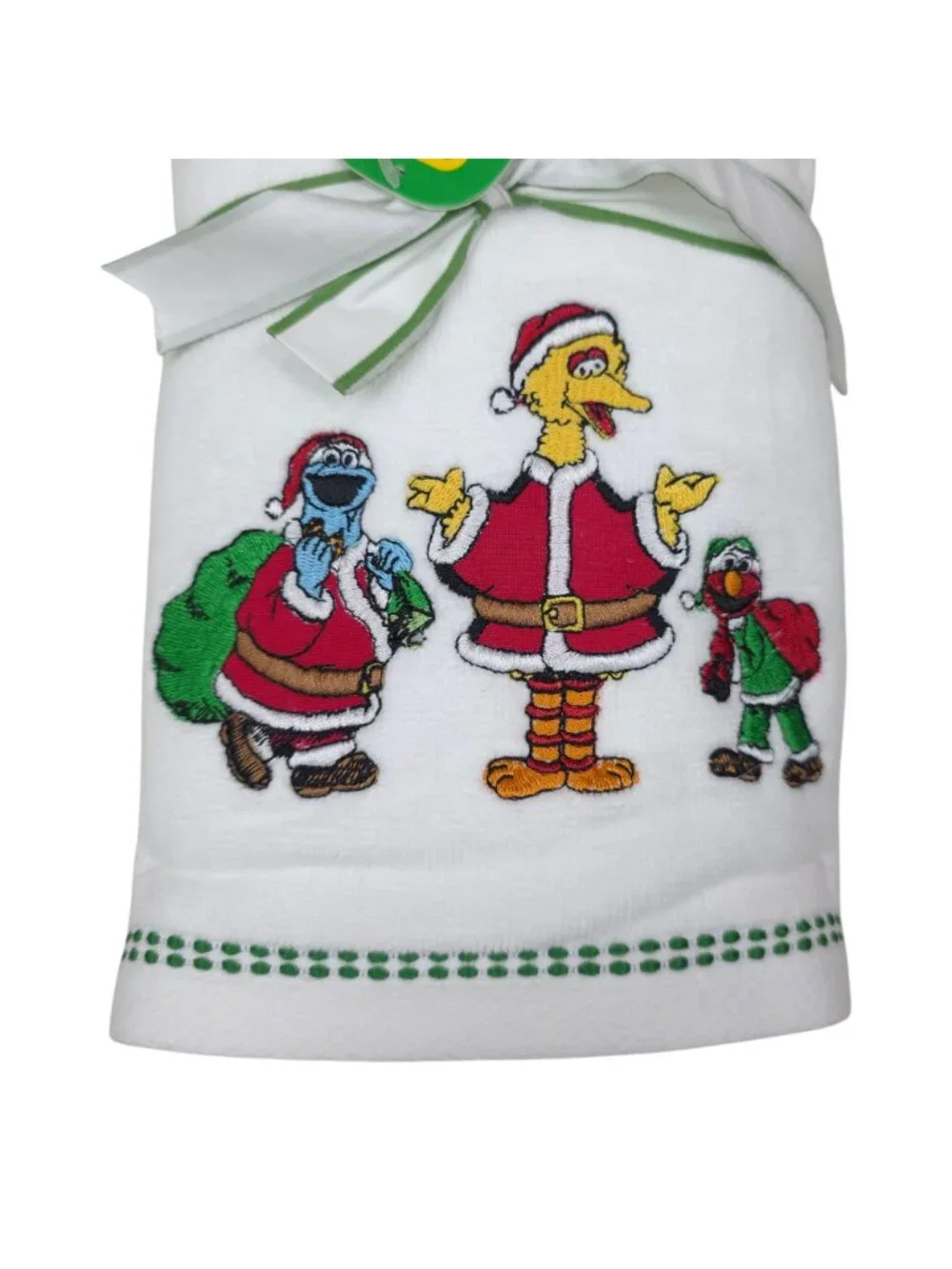 Sesame Street Christmas Hand Towels 2 Pack Big Bird Cookie Monster Elmo Holiday
